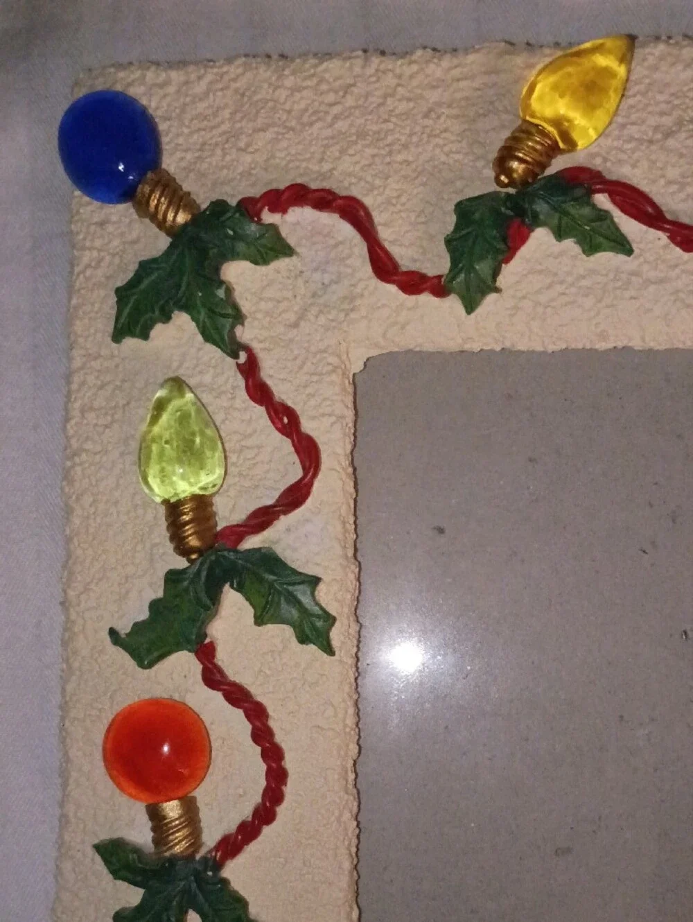 Festive Multicolor Holiday Light Picture Frame Christmas Photo